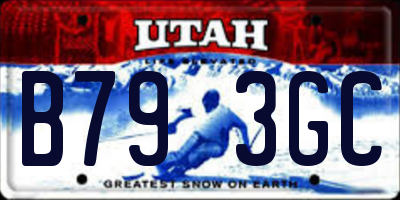 UT license plate B793GC