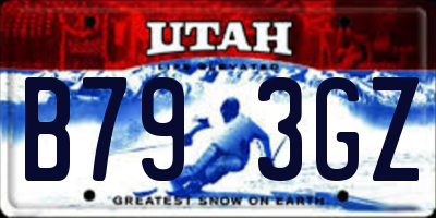 UT license plate B793GZ