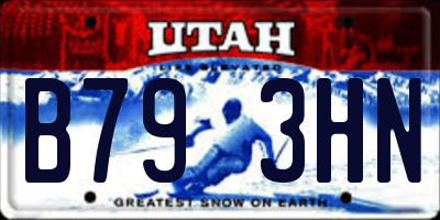 UT license plate B793HN