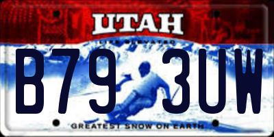 UT license plate B793UW