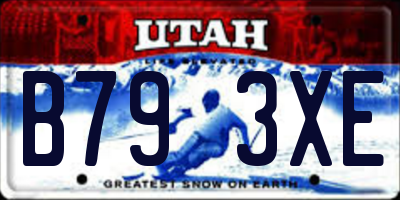 UT license plate B793XE