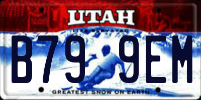 UT license plate B799EM