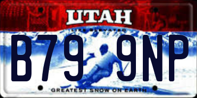 UT license plate B799NP
