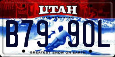UT license plate B799OL