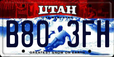UT license plate B803FH