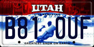 UT license plate B810UF
