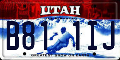 UT license plate B811IJ