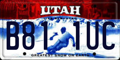 UT license plate B811UC