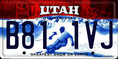 UT license plate B811VJ