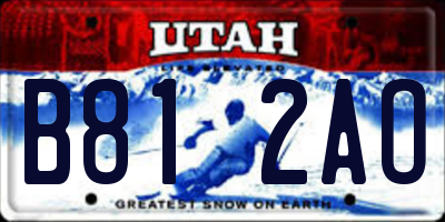UT license plate B812AO