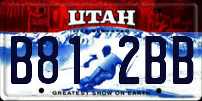 UT license plate B812BB