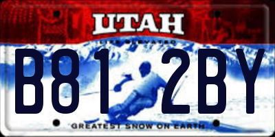 UT license plate B812BY