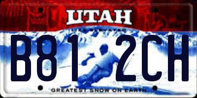 UT license plate B812CH