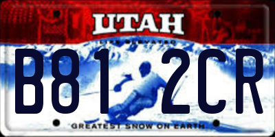 UT license plate B812CR