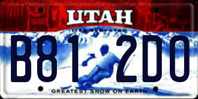 UT license plate B812DO