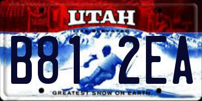 UT license plate B812EA