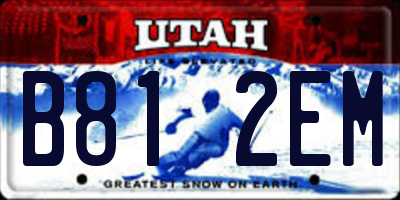 UT license plate B812EM