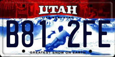 UT license plate B812FE