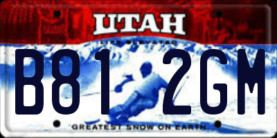 UT license plate B812GM