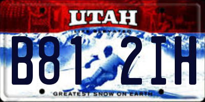UT license plate B812IH