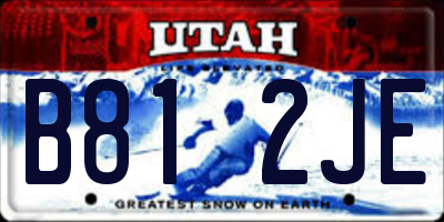 UT license plate B812JE