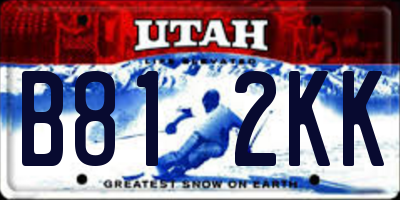 UT license plate B812KK