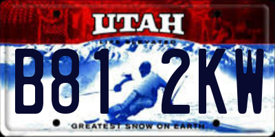 UT license plate B812KW