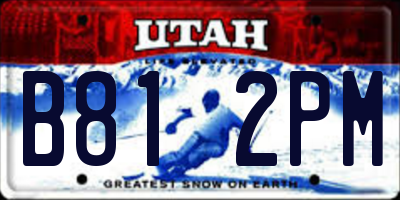 UT license plate B812PM
