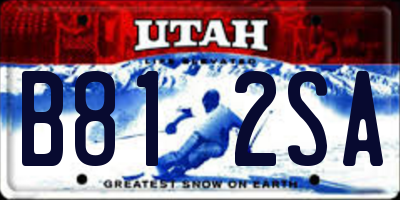 UT license plate B812SA