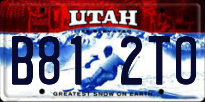 UT license plate B812TO