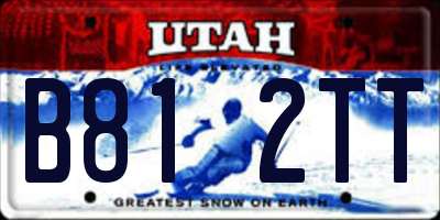 UT license plate B812TT