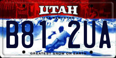 UT license plate B812UA