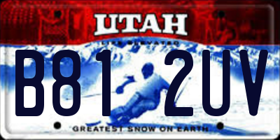 UT license plate B812UV
