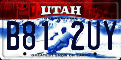 UT license plate B812UY