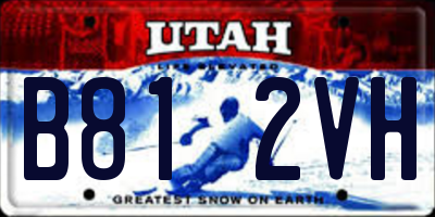 UT license plate B812VH