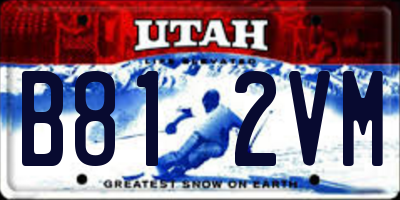 UT license plate B812VM