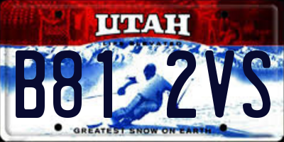 UT license plate B812VS