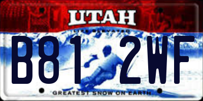 UT license plate B812WF