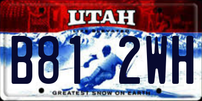 UT license plate B812WH