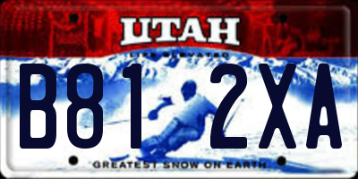 UT license plate B812XA