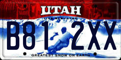 UT license plate B812XX