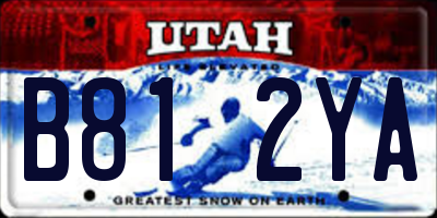 UT license plate B812YA