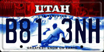 UT license plate B813NH