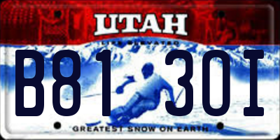 UT license plate B813OI