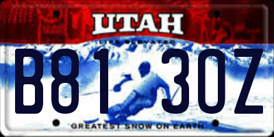 UT license plate B813OZ