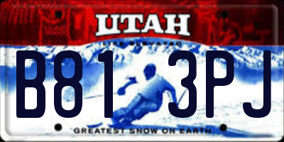 UT license plate B813PJ