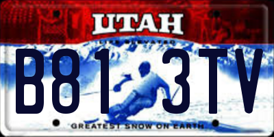 UT license plate B813TV