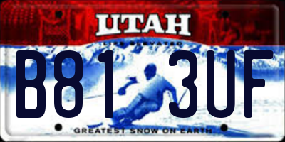 UT license plate B813UF