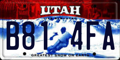 UT license plate B814FA