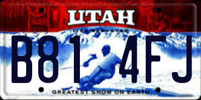 UT license plate B814FJ
